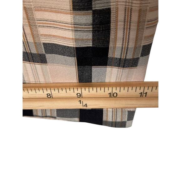 Pretty Garbage Pants Womens Size L Black Beige Checkered Plaid Wide Leg Boho - Picture 15 of 16